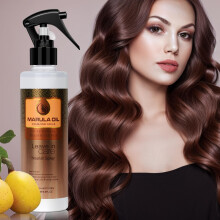 Marula Oil Leave in Conditioner Spray Detangler Diamond Edge Ultra Rich Care Volume Nourish Spray Color Safe Treatment with Long Lasting Shine