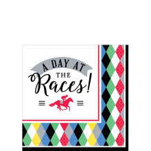 ?erve?ele vibrante de bauturi multicolor de derby de zi - 5 """" x 5 """" (pachet de 16) ?erve?ele de hrtie de unica folosin?a premium ?i design uni