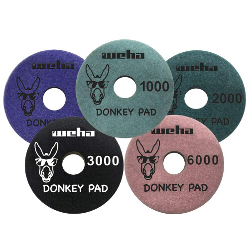Weha 4 pouces Donkey Quartz Face Polish Surface Polinging Pad - Ensemble complet