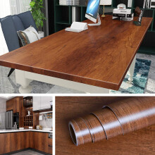 Livelynine Papier contact en bois de 91,4 x 497 cm de large, dcollez et collez pour comptoirs, film vinyle impermable  grain de bois marron po