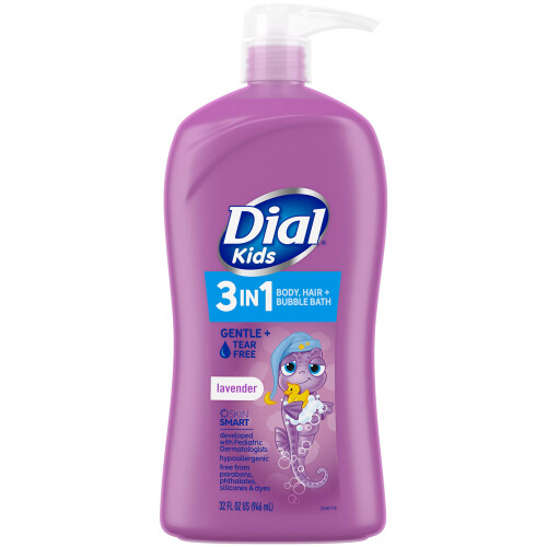 Dial Kids 3-i-1 Kropp+Hår+Bubbelbad, Lavendeldoft, 32 fl oz