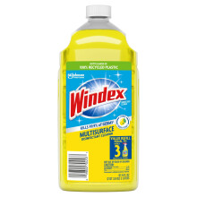 Windex Refill Multipurpose Disinfectant Cleaner Spray Bottle Made from 100% Recycled Plastic Surface Cleaning Spray Citrus Fresh Scent 2L (67