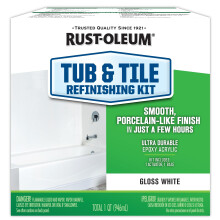 Rust-Oleum 384165 Bad- und Fliesenveredelung 2-Teiliges Set, Glänzend Weiß