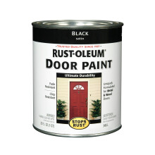 Rust-Oleum 238310 Front Door Oil Paint, Quart, Black 32 Fl Oz (Pack of 1)