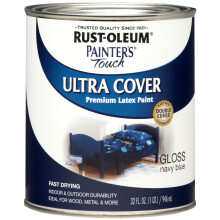 Rust-Oleum Brush On Verf 1922502 Painters Touch Latex, 1-Quart,Acryl (Pack van 1), Glans Marineblauw, 32 Fl Oz