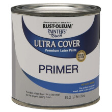 Rust-Oleum Kwastverf 1980730 Painter's Touch Latex, Halve Pint, Grijze Primer, 8 Fl Oz (1 verpakking)