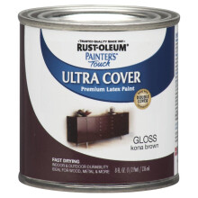 Rust-Oleum 1977730 Painter's Touch Latexfarbe, Halber Pint, Glänzend Kona Braun, 8 Fl Oz (Packung mit 1)