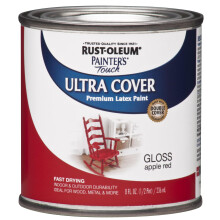 Rust-Oleum Pinsel Farbe 1966730 Painter's Touch Latex, 0,5 Pint, 8 Fl Oz (Packung mit 1), Glänzend Apfelrot