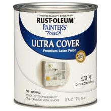 Rust-Oleum 267330 Painter's Touch Latexverf, Liter, Satin Bloesemwit