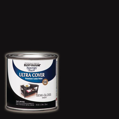 Rust-Oleum Rust-Oleum 1974730 Χρώμα Λαδιού Touch, Μισό Λίτρο, Ημι-Γυαλιστερό Μαύρο 8 Fl Oz (Συσκευασία 1) 1