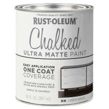 Rust-Oleum 1 qt 285140 Linnen Wit Chalked Ultra Matte Verf, 30 Fl Oz (1 Verpakking)