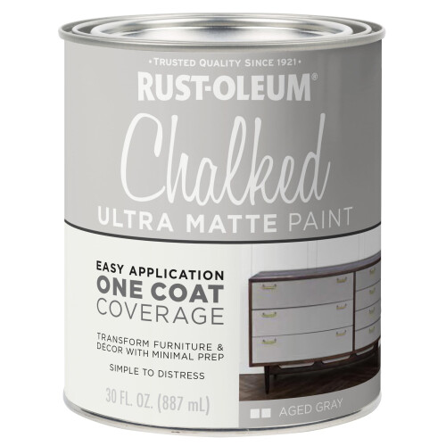 Rust-Oleum Rustoleum 285143 30 Oz Altergrau Kreidefarbe Ultra Matt