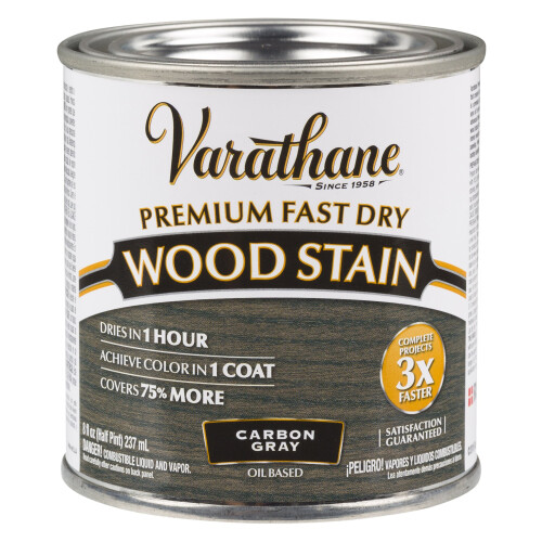Varathane 307416 Premium Γρήγορο Στεγνό Λάδι Ξύλου, Μισό Λίτρο, Γκρι Άνθρακα