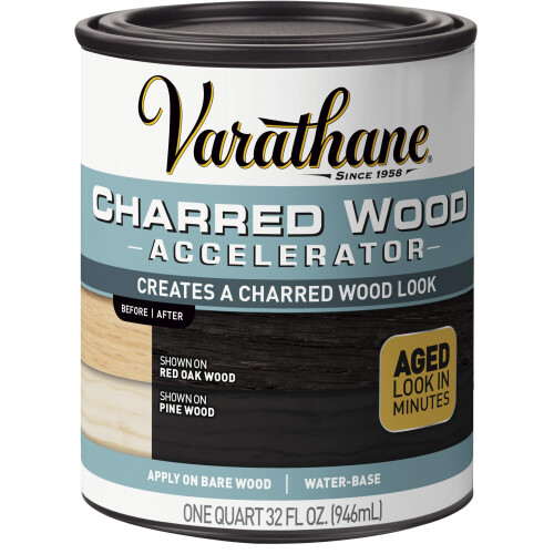 Varathane 347105 Acceleratore per Legno Bruciato, Quart, Nero