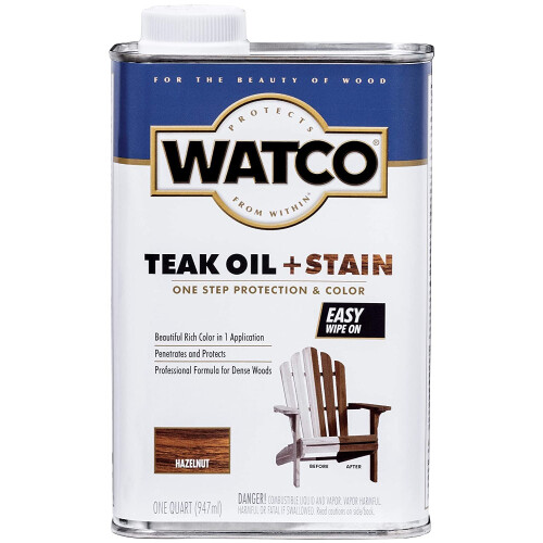 Watco 348746 Έλαιο Teak Plus Χρώμα, Quart, Φουντουκιού