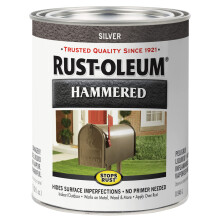 Rust-Oleum 7213502 Stops Rust Hammered Finish Farbe, Quart, Silber, 32 Fl Oz (Packung von 1)