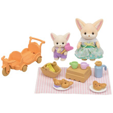 Calico Critters Sunny Picnic Set – Fennec Fox Sister & Baby Doll Spielset mit Figuren und Zubehör
