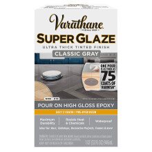 Varathane 363903 Super Glaze Pour-On Hochglanz-Epoxidharz Quart Classic Grey