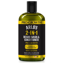 Arlo's Pro-Growth 2-in-1 Barde Wash and Balsam-Vanilla Sandalwood cu mentol 12 oz