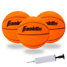 Franklin Sports Inomhus Mini Basketbollar - 3-Pack - Godkänd för Slam Dunk - Inomhus Spelrum Ersättningsbollar - Pump Inkluderad, Orange