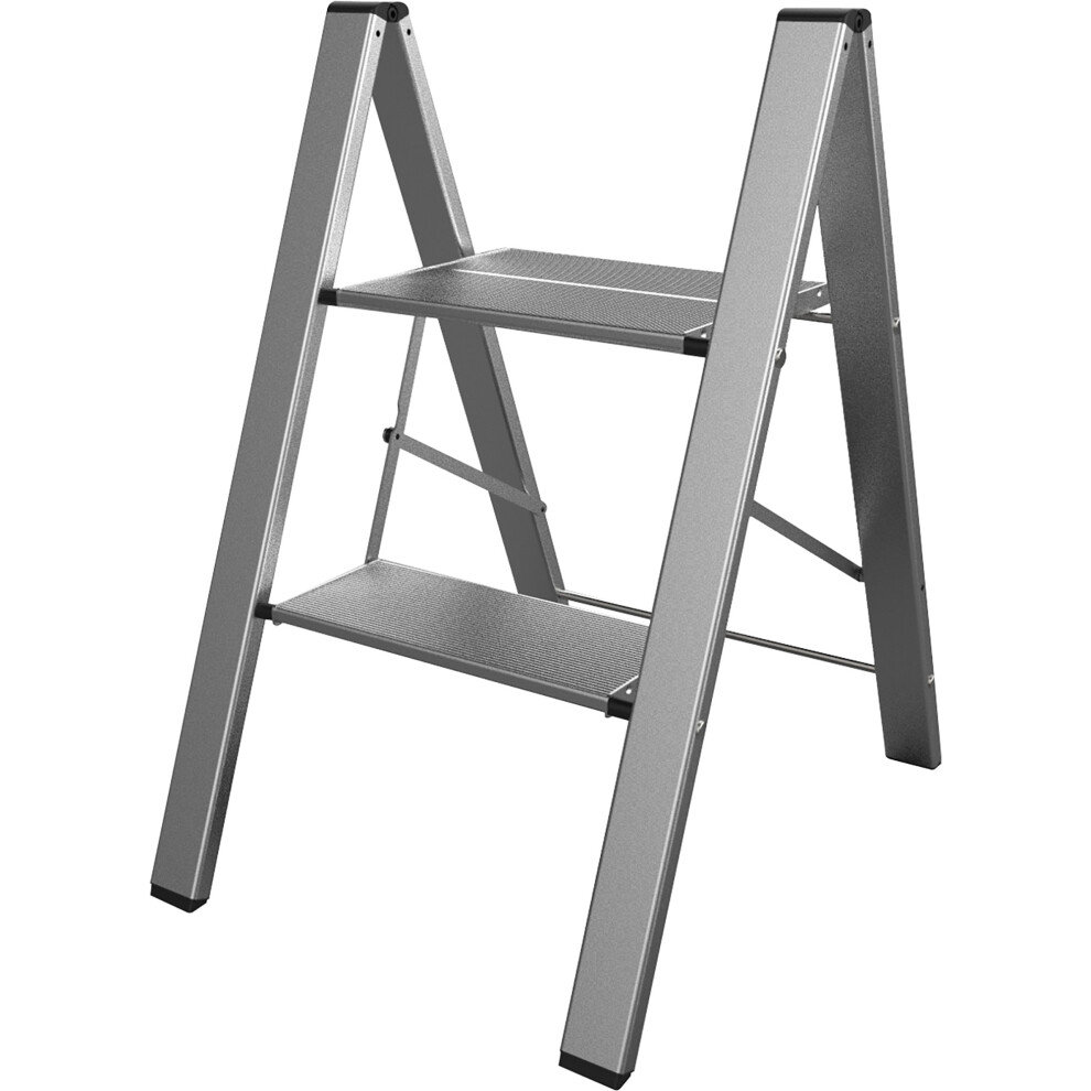 Photos - Knife / Multitool AmeriHome Ultra Slim Aluminum Two Step Folding Utility Step Ladder STLFFA2