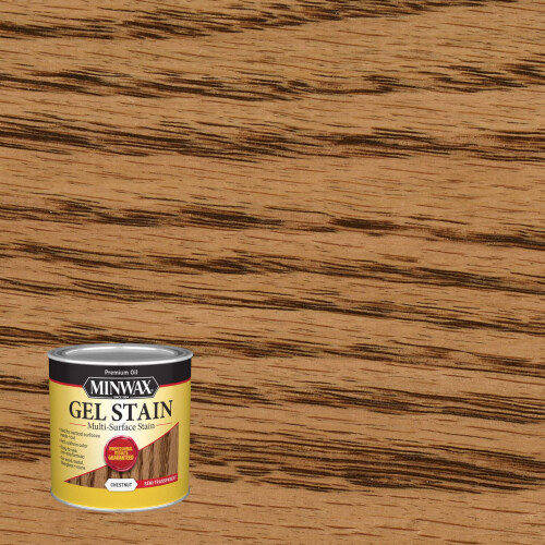 Minwax Gel Stain για Ξύλινες Επιφάνειες Εσωτερικού Χώρου, Pint, Κάστανο 1