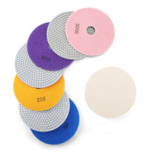 8-teiliges Diamant-Polierpads, 15,2 cm, Nass-/Trocken-Beton-Polierwerkzeug-Set fr Bohrer, Schleifer, Polierer, Krnung 503000, Polierset fr Marmor