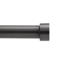 Umbra Cappa Gordijnroede - 1-Inch Roede 36 tot 66 Inch, Inclusief 2 Bijpassende Einden, Beugels & Hardware, Geborsteld Zwart