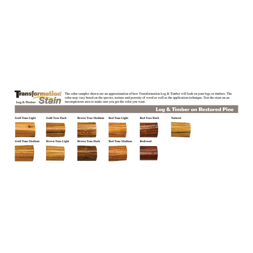 Sashco Transformation Log and Timber Stain, 1 Gallone Eimer, Rotton, Dunkel (1 Stck) 2