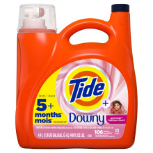 Tide Plus Touch of Downy Nestemäinen pyykinpesuaine April Fresh 149 fl unssia 106 kuormaa HE-yhteensopiva