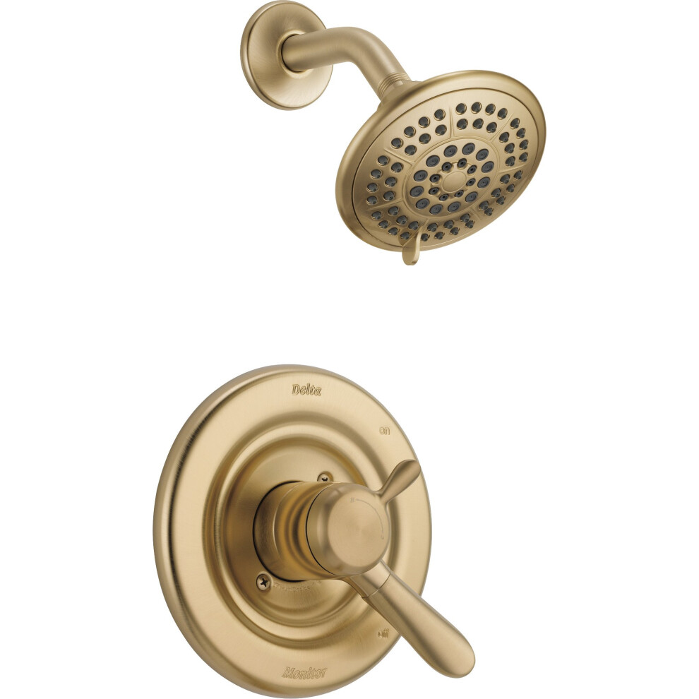 Photos - Shower System Delta Faucet Lahara 17 Series Dual-Function Shower Trim Kit with 5-Spray Touch-Clean Shower Head Champagne Bronze T17238-CZ 