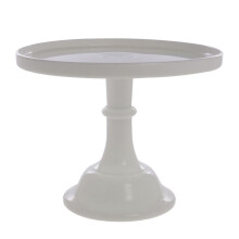 9"""" White Milk Glass Cake Stand Plate Bakers Quality