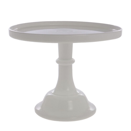 9"""" White Milk Glass Cake Stand Plate Bakers Quality