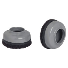 Lorell 1 1/2 Slip over Floor Savers LLR49317 Pack of 8 Grey