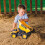 TOMY Tomy John Deere Big Scoop Dump Dump Dumping Toy con letto per cassone 4