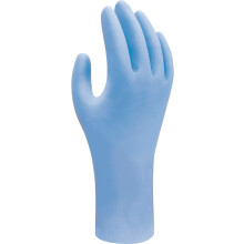 SHOWA 7502PF Biodegradable Disposable Nitrile Powder-Free Safety Glove  Food Safe  2.5 mil Thick  Small (1 Box of 200 Gloves) Blue