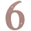 Distinctions 90596 Brushed Copper House Number 6 5-Inch 1