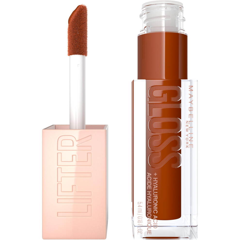 Photos - Lipstick & Lip Gloss Maybelline Lifter Gloss Hydrating Honey'd Lip Gloss with Hyaluronic Acid High Shine for Plumper Looking Lips Caramel 1 Count 