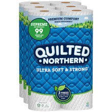 Papel higinico ultra ultra suave y fuerte acolchados 24 Rollos supremos = 99 Rollos regulares de 2 pilas de tejido de bao 8 recuento (paquete d