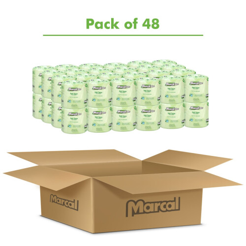 Marcal PRO 3001 100% Recycled Bathroom Tissue White 240 Sheets/Roll 48 Rolls/Carton 1