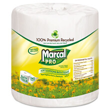 Marcal Pro 3001 100% de pauelo de bao reciclado Blanco 240 hojas/rollo 48 Rolls/Carton
