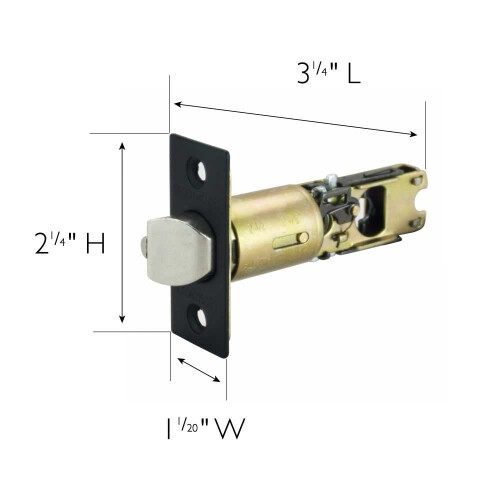 Design House 779280 Adjustable 2-Way Square Corner Replacement Entry Latch Matte Black 1