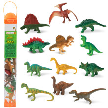 Safari Ltd. Dinos TOOB - Obsahuje 12 rucne malovanch minifigurek - T-Rex Triceratops Velociraptor Stegosaurus Ankylosaurus a dal - Figurky dinosau