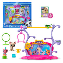 Littlest Pet Shop Pets Got Talent Spielset  Haustiere der 7. Generation Nr. 67 und Nr. 66, authentische LPS-Wackelkopffigur, Fantasiespielzeug zum S