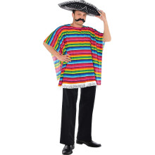 Fantasia de festa Fiesta Serape - 40"""" x 37"""" - Tecido multicolorido tamanho padro - Perfeito para celebraes ou eventos temticos