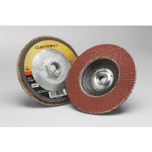 3M Cubitron II Flap Disc 967A 60+ T29 Quick Change 4-1/2 in x 5/8""""-11 Pack of 10 Medium Pressure Applications Light Deburring Scale Remov