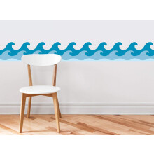 Sunny Decals Border Water Wall - Set de 2 8 inci nal?ime x 24 inci la?ime de perete deta?abil de perete original original