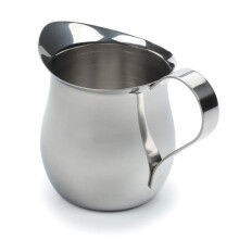 RSVP International Endurance Kitchen Collection Bell Shaped Creamer/Milk Pitcher för espressomaskin med handtag och häll pip liten 3 oz. Kapacite