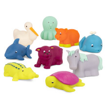 B. toys - Animal Bath Squirts - 9 Water Squirts - Baby Bath Toys - Tub Toys for Babies - 10 Months + - Squish & Splash - Horse Crocodile & More