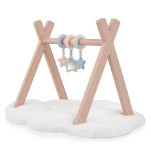 LullaBaby - Ginsio para brincar com bonecas - 3 brinquedos pendurados - Acessrios para bonecas de 14 polegadas - Brincar de fingir - Crianas d